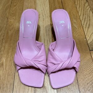Brand new Zara Pink Mules